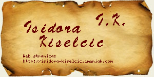 Isidora Kiselčić vizit kartica